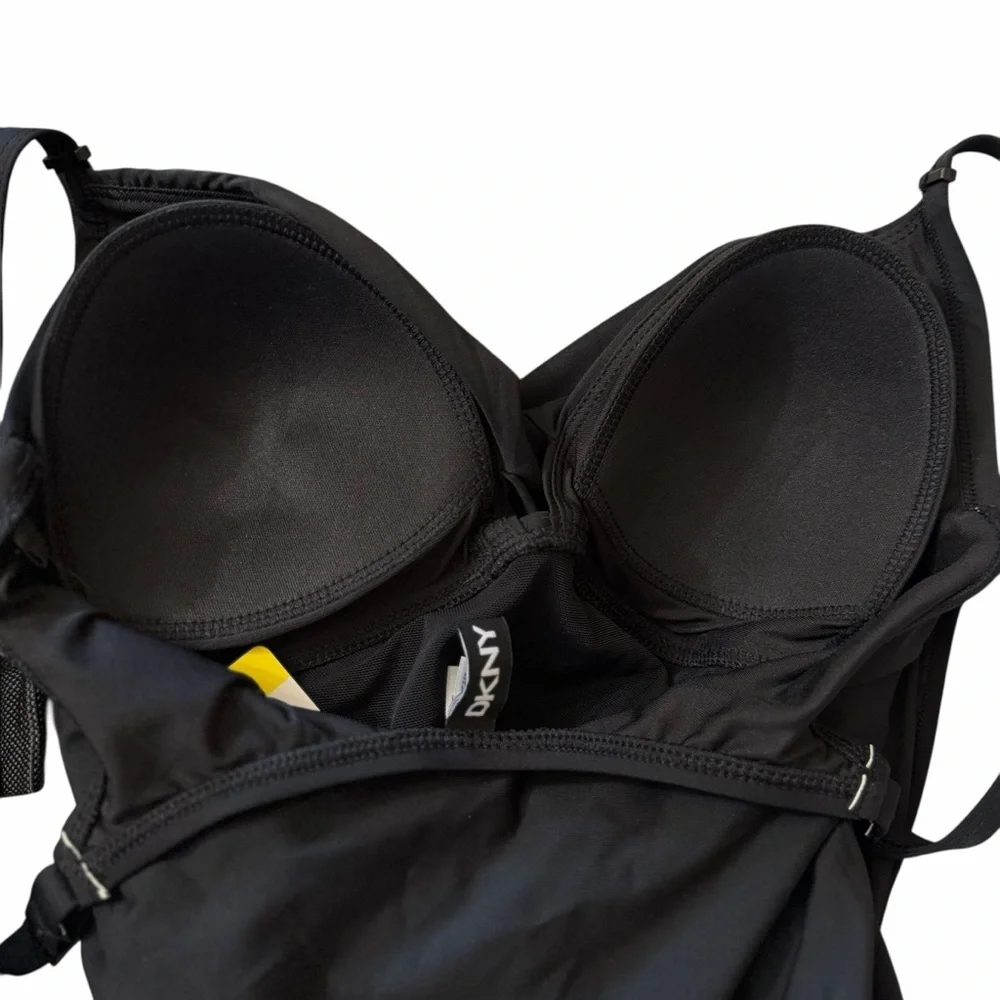 DKNY Crossover Tummy Control 1 pc Swimsuit - Picture 6 of 10
